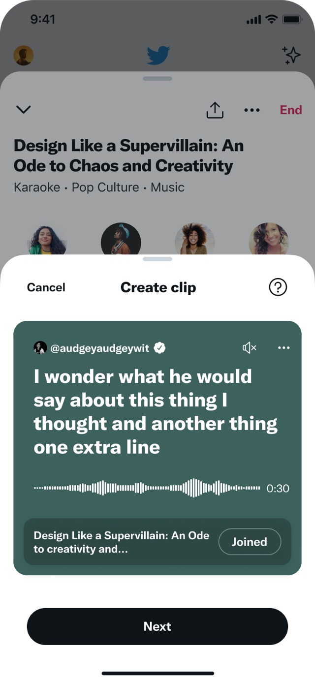 Create clip modal with waveform